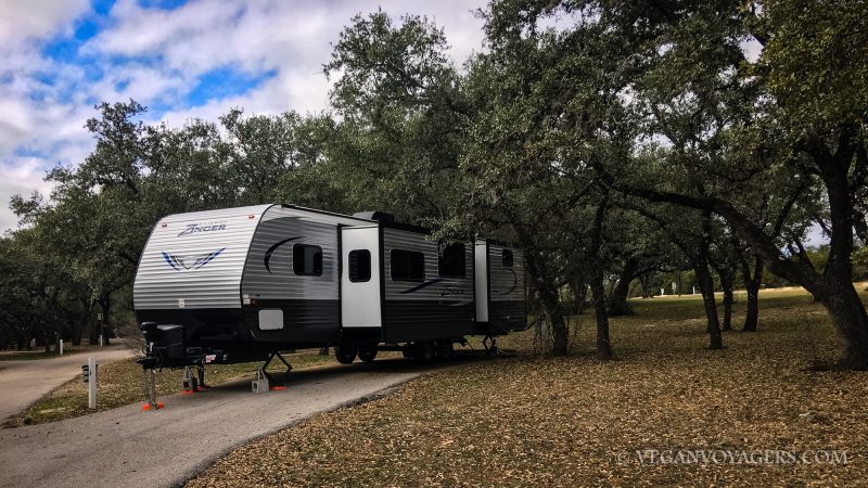 Parked at Pace Bend County Park